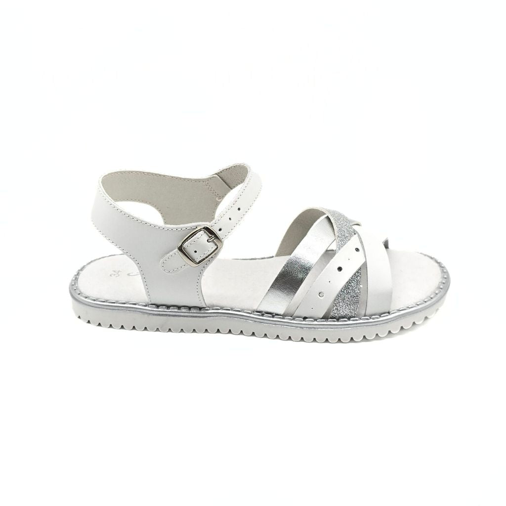Sandalia de Piel Blanco