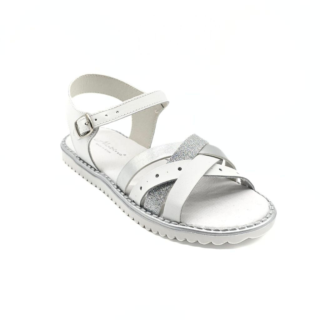 Sandalia de Piel Blanco