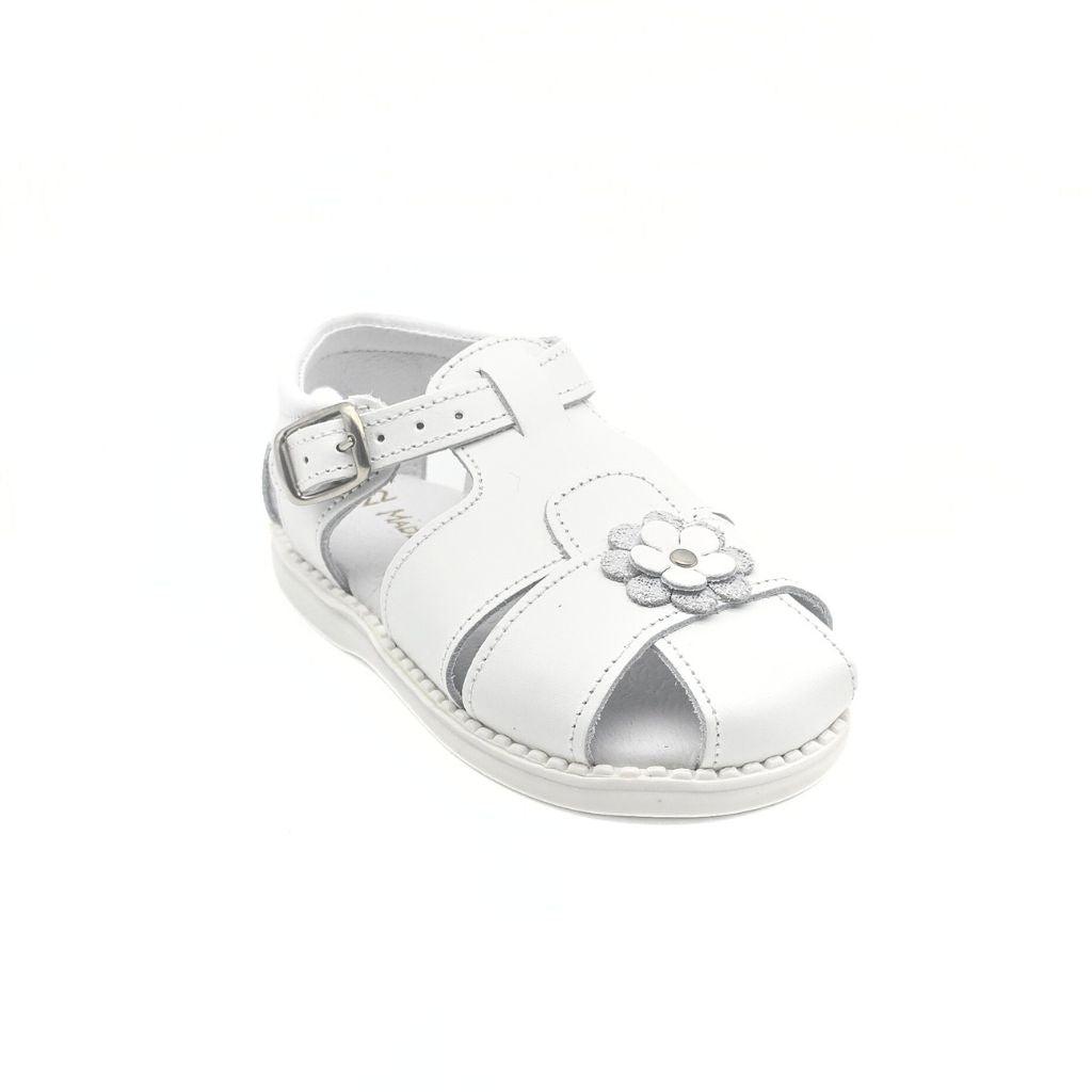 Sandalia de Piel Blanco