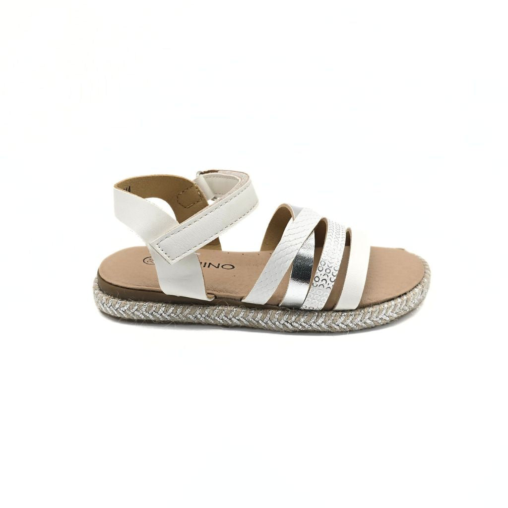 Sandalia Blanca y Plata