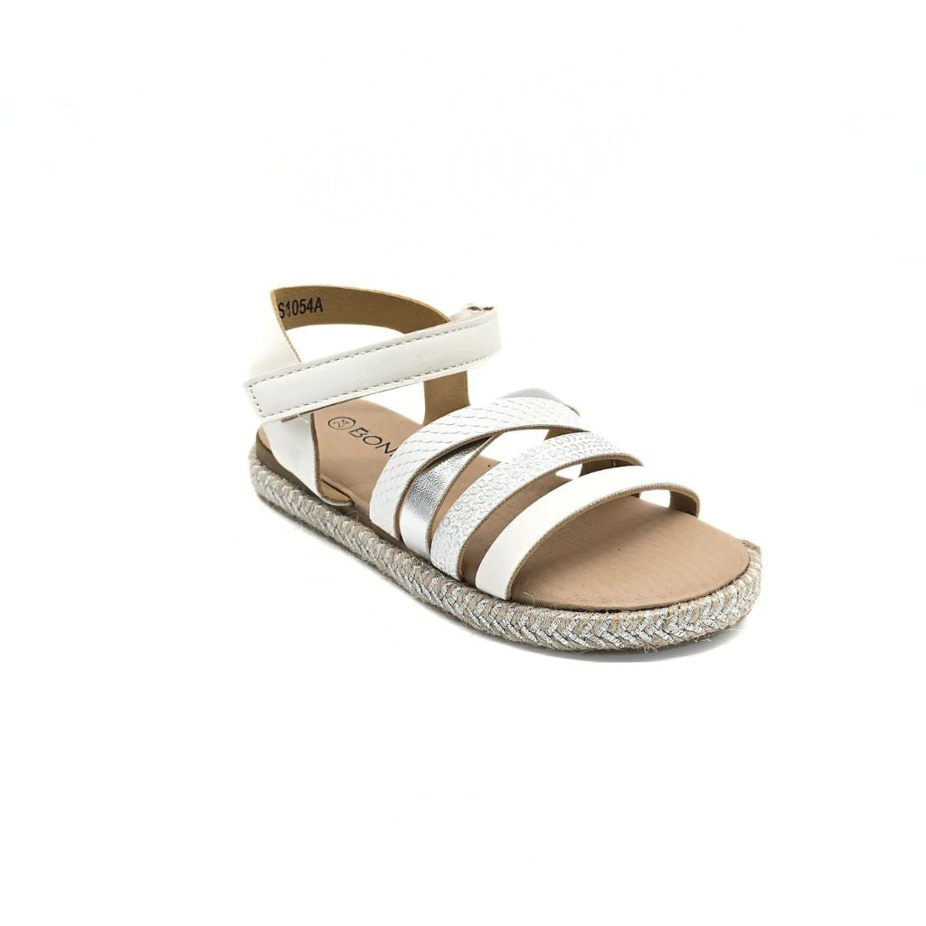 Sandalia Blanca y Plata