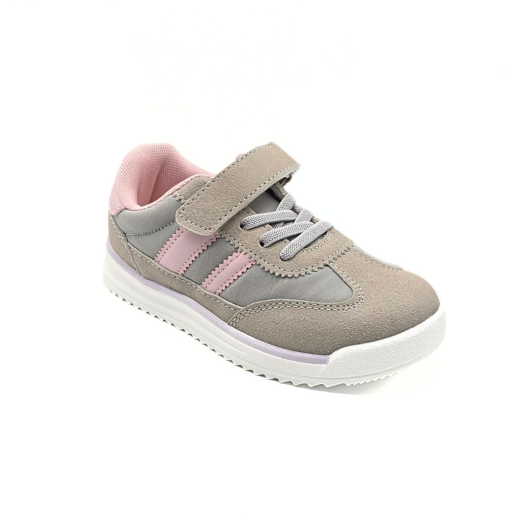 Deportivos con velcro Gris Rosa