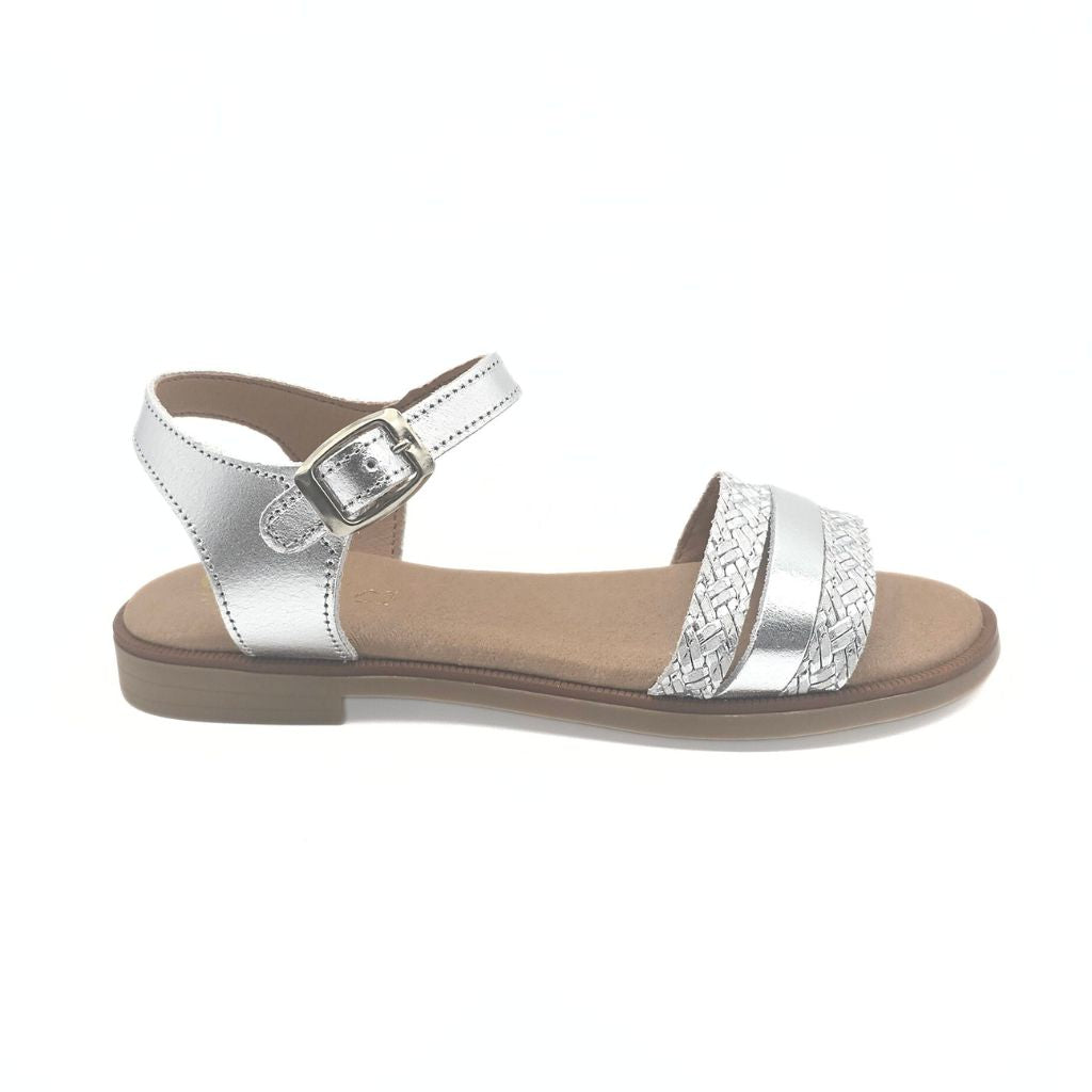 Sandalia Metalizada Plata