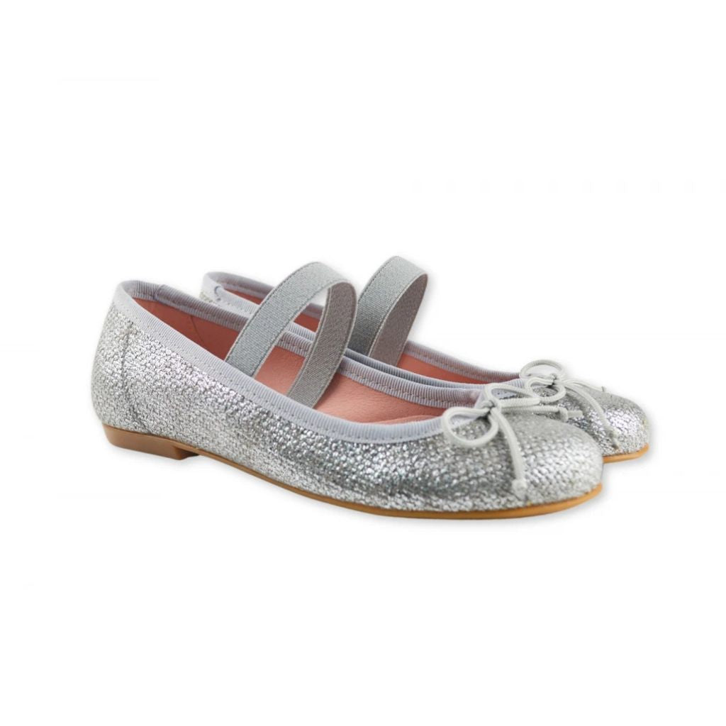Bailarina con Lazo y Elástico Plata