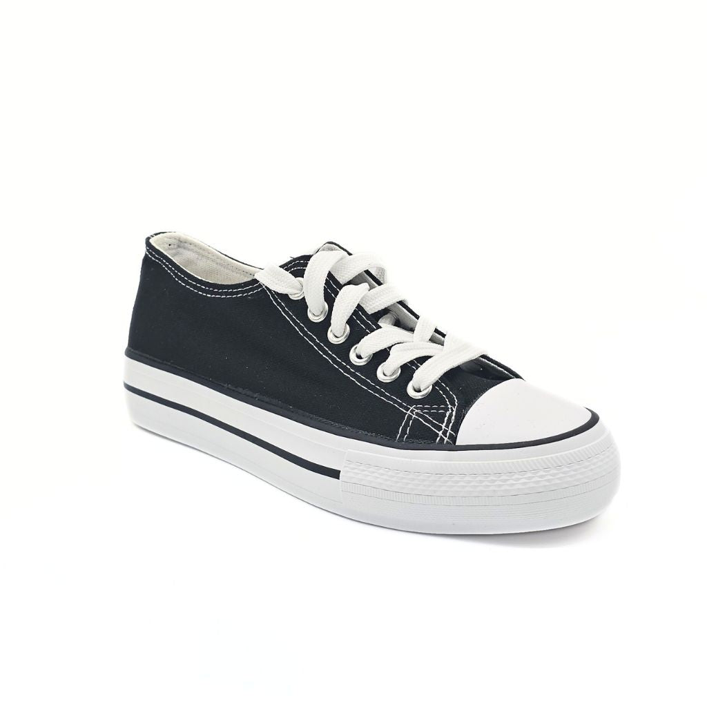 Zapatilla puntera Lona Negro