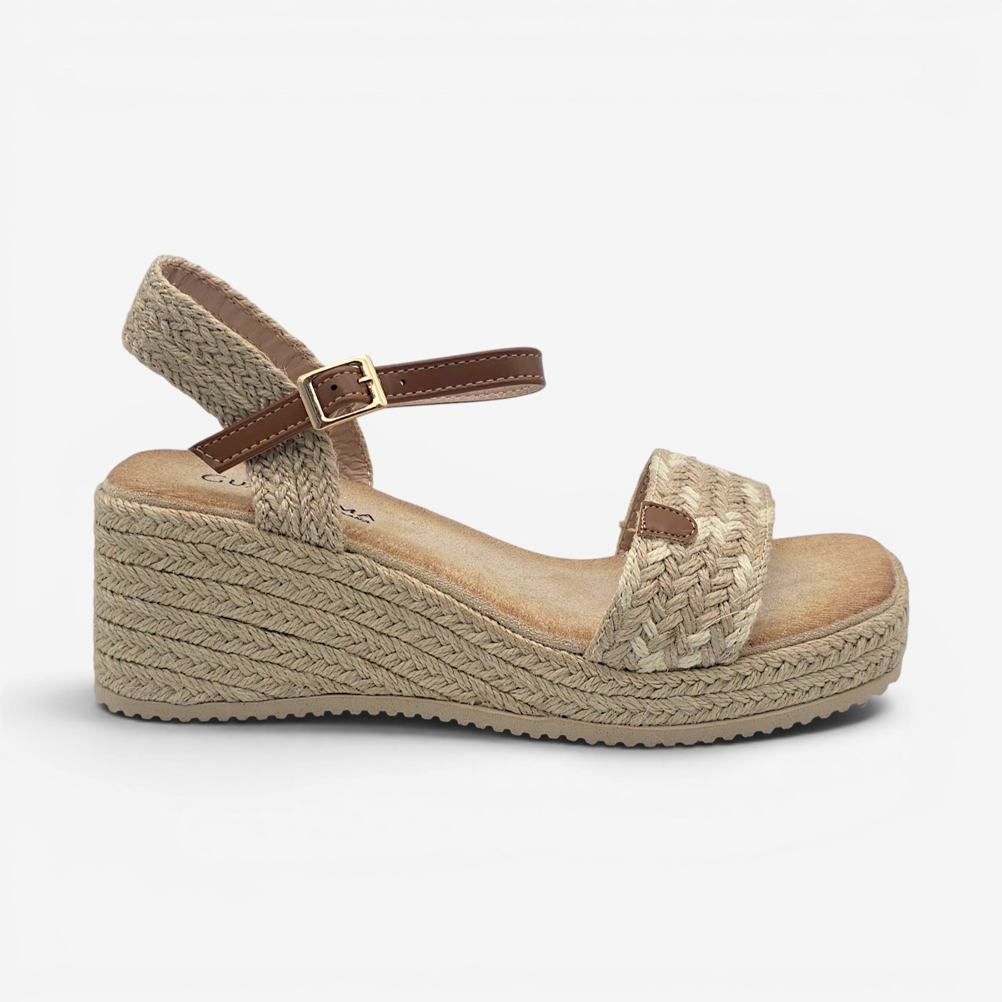 Alpargata Cuña Confort Beige Taupé