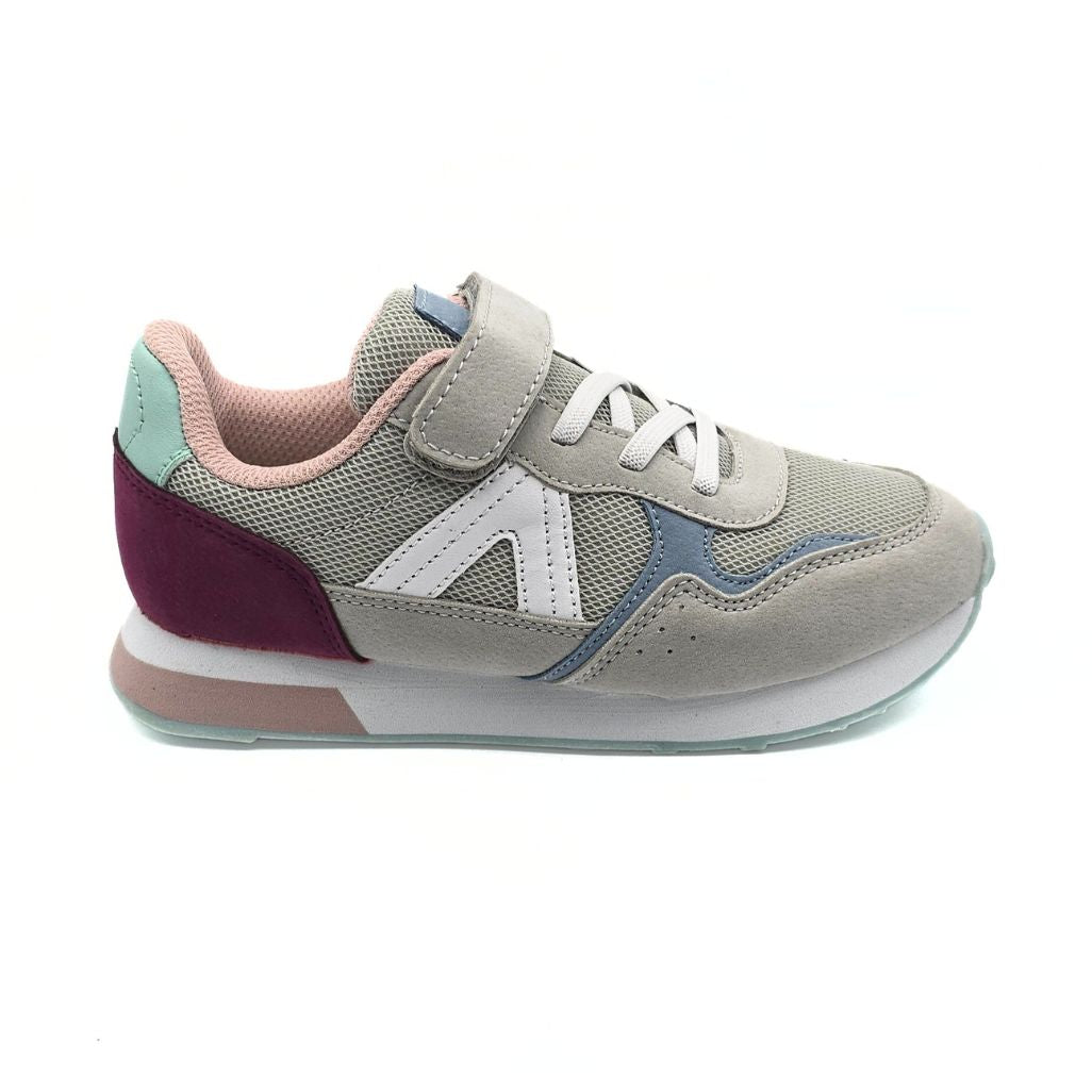 Deportivos con velcro Memory Foam Gris Rosa