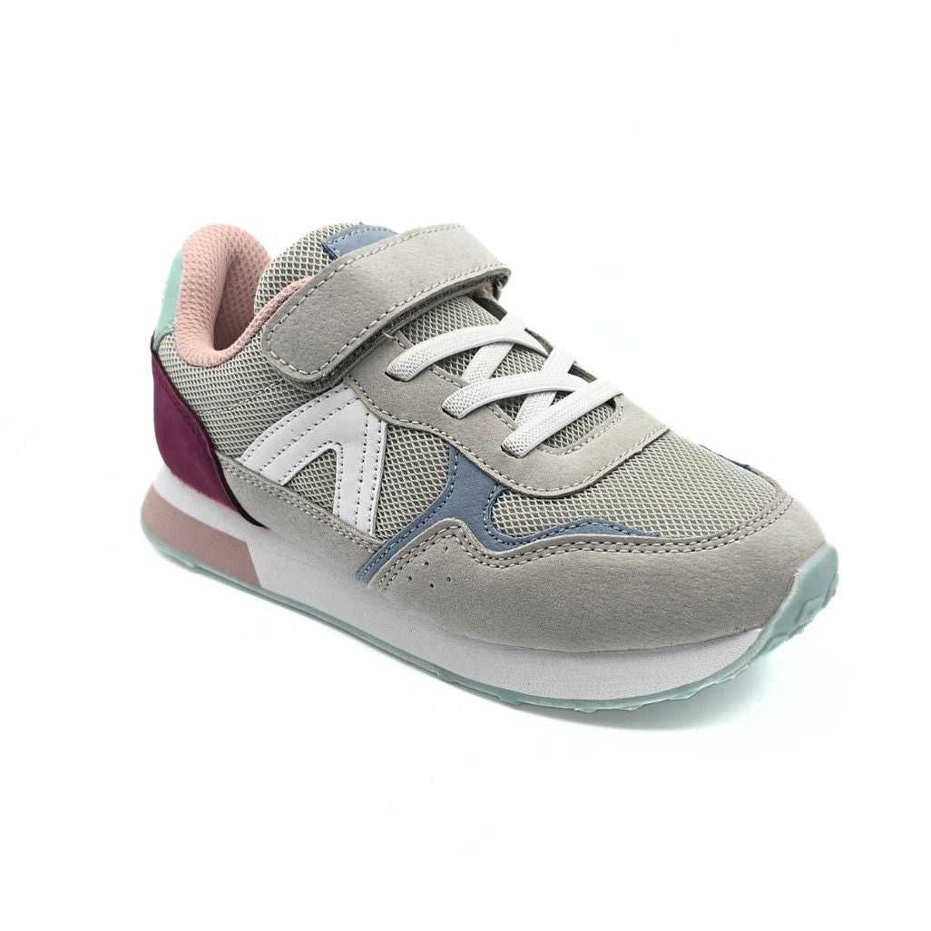 Deportivos con velcro Memory Foam Gris Rosa
