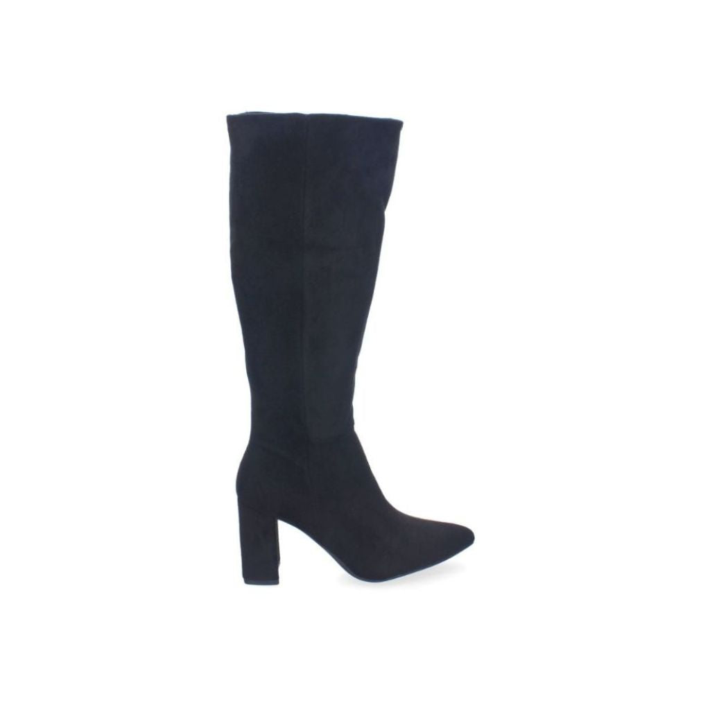 Botas de Tacón de Antelina Negro