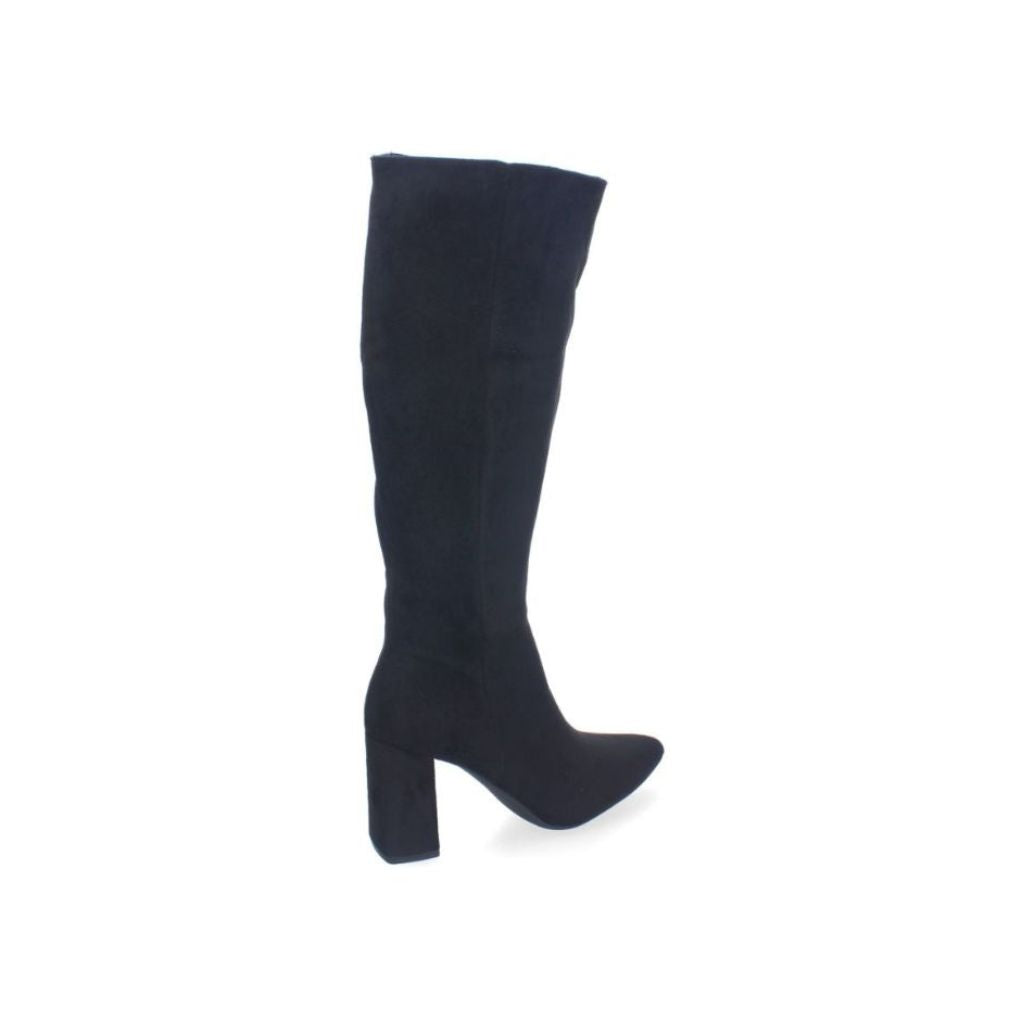 Botas de Tacón de Antelina Negro