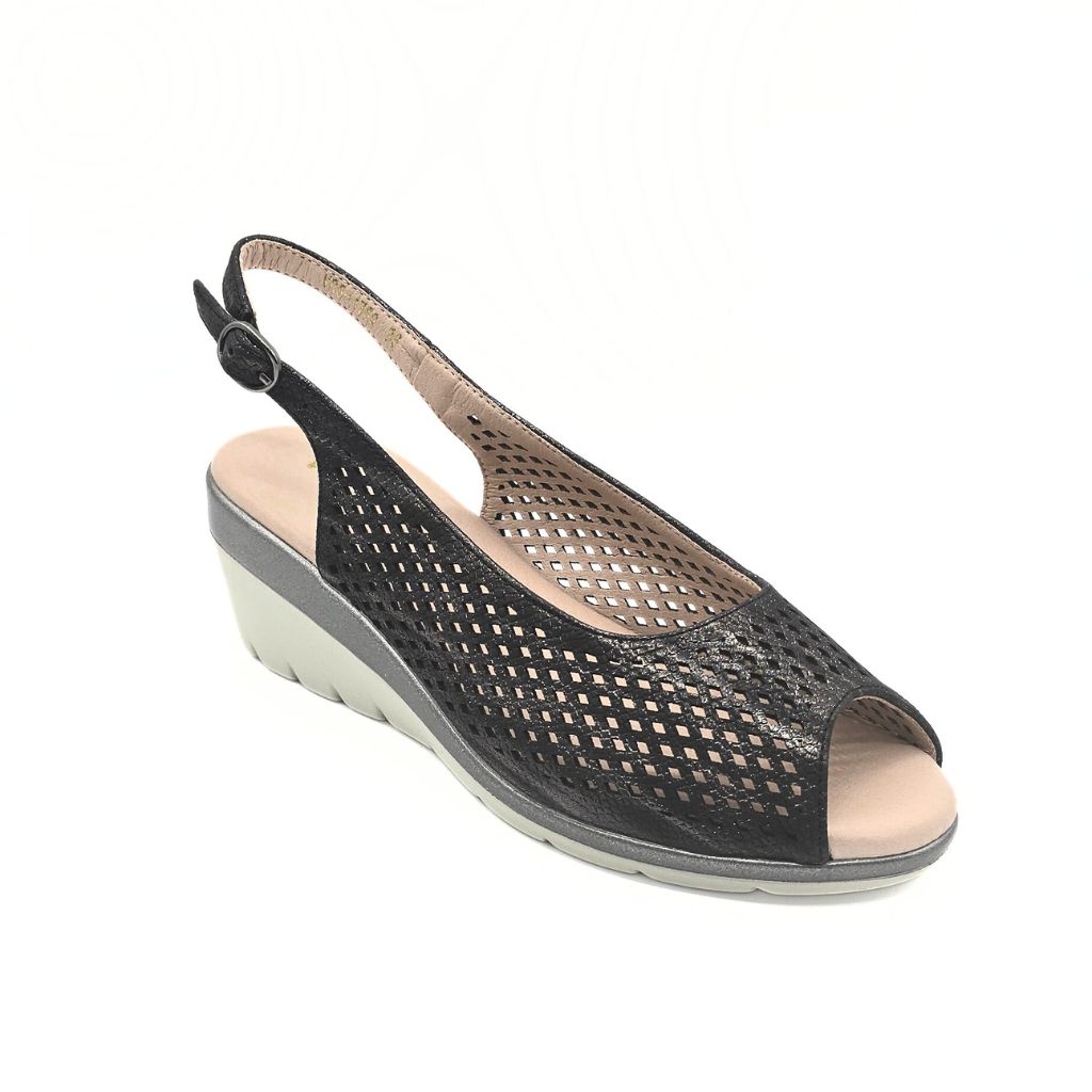 Zapato con cuña de mujer Negro