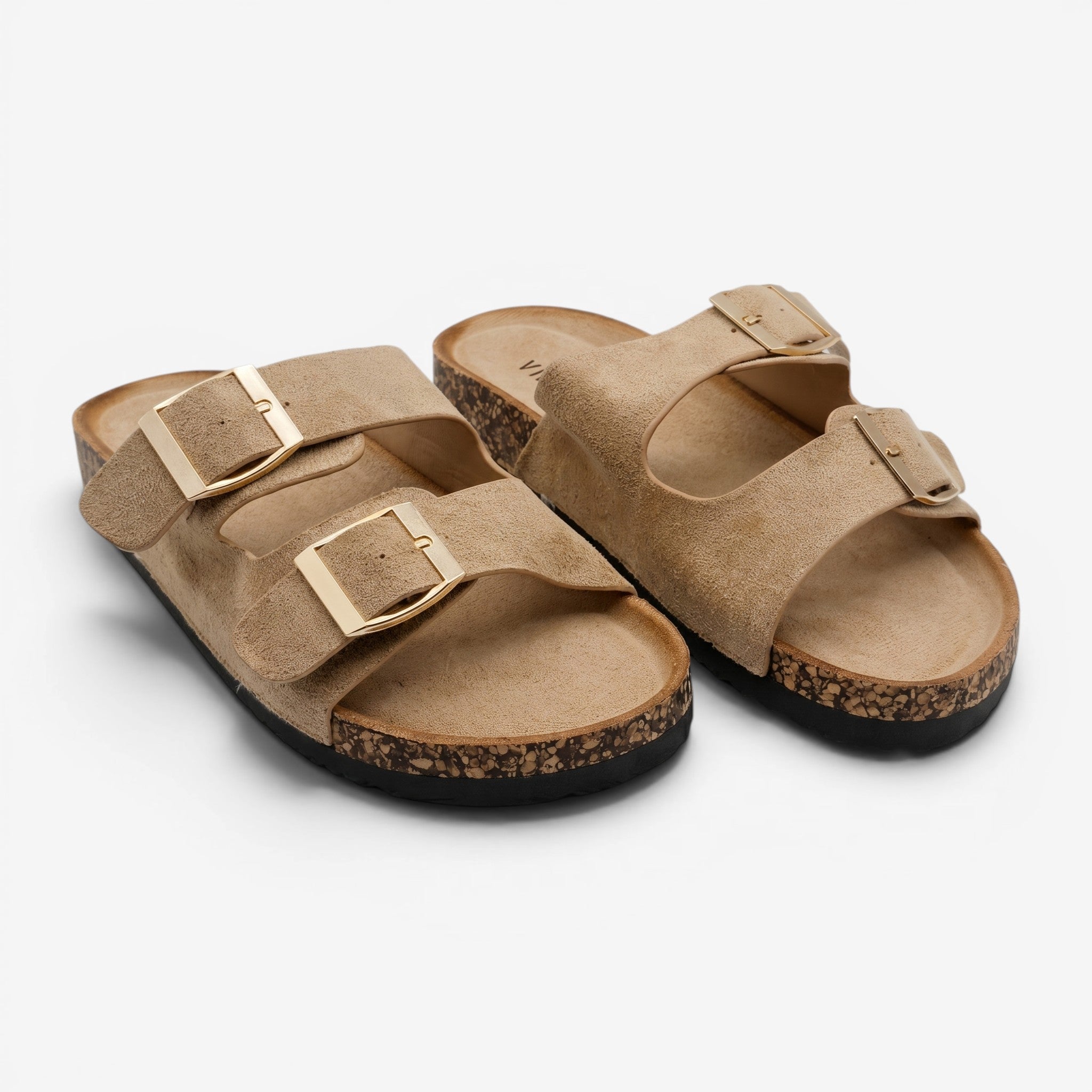 Sandalia Bio con Doble Hebilla Kaki