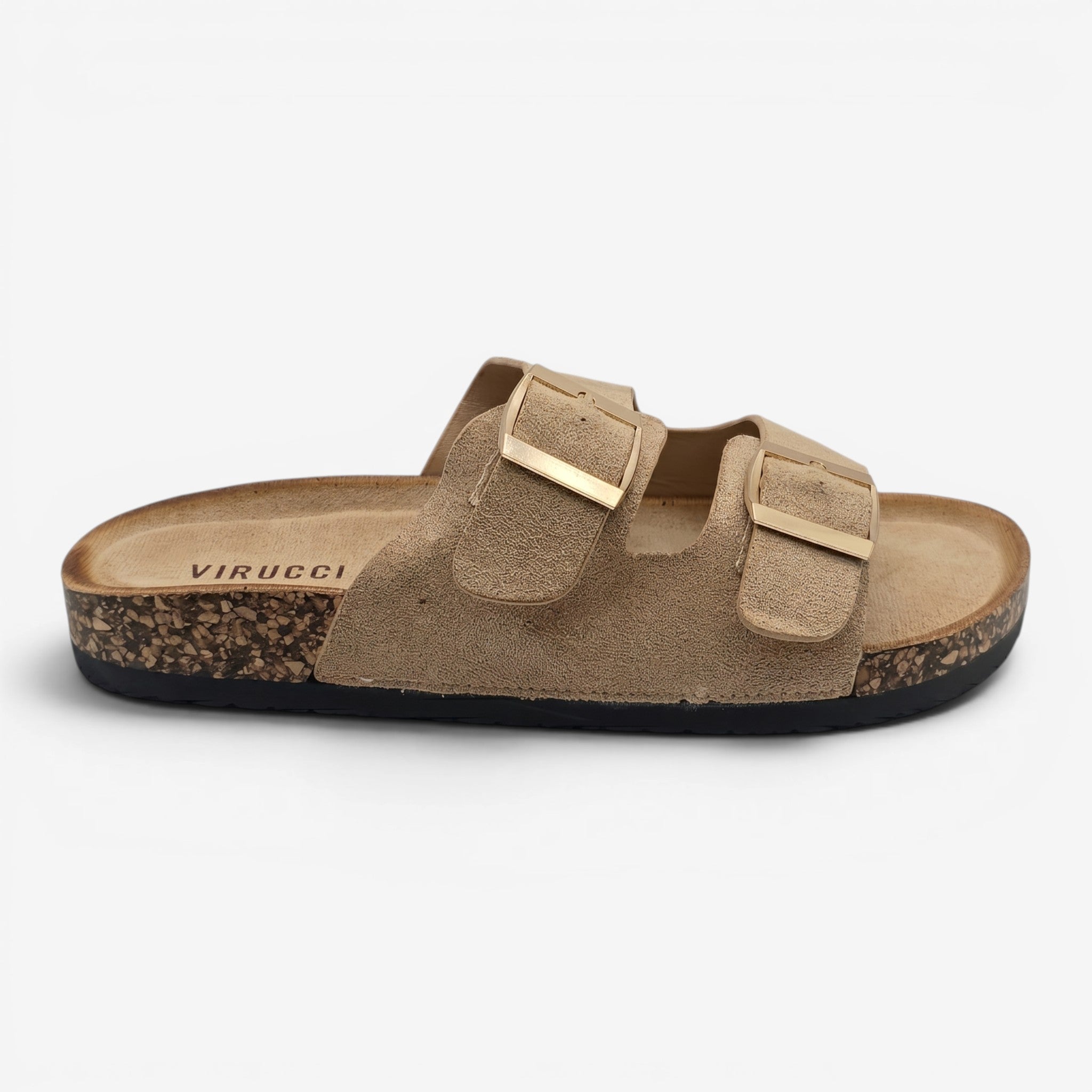 Sandalia Bio con Doble Hebilla Kaki