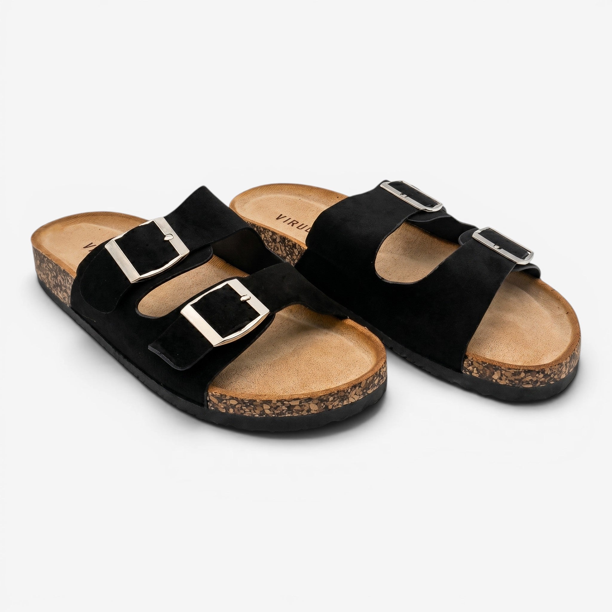 Sandalia Bio con Doble Hebilla Negro