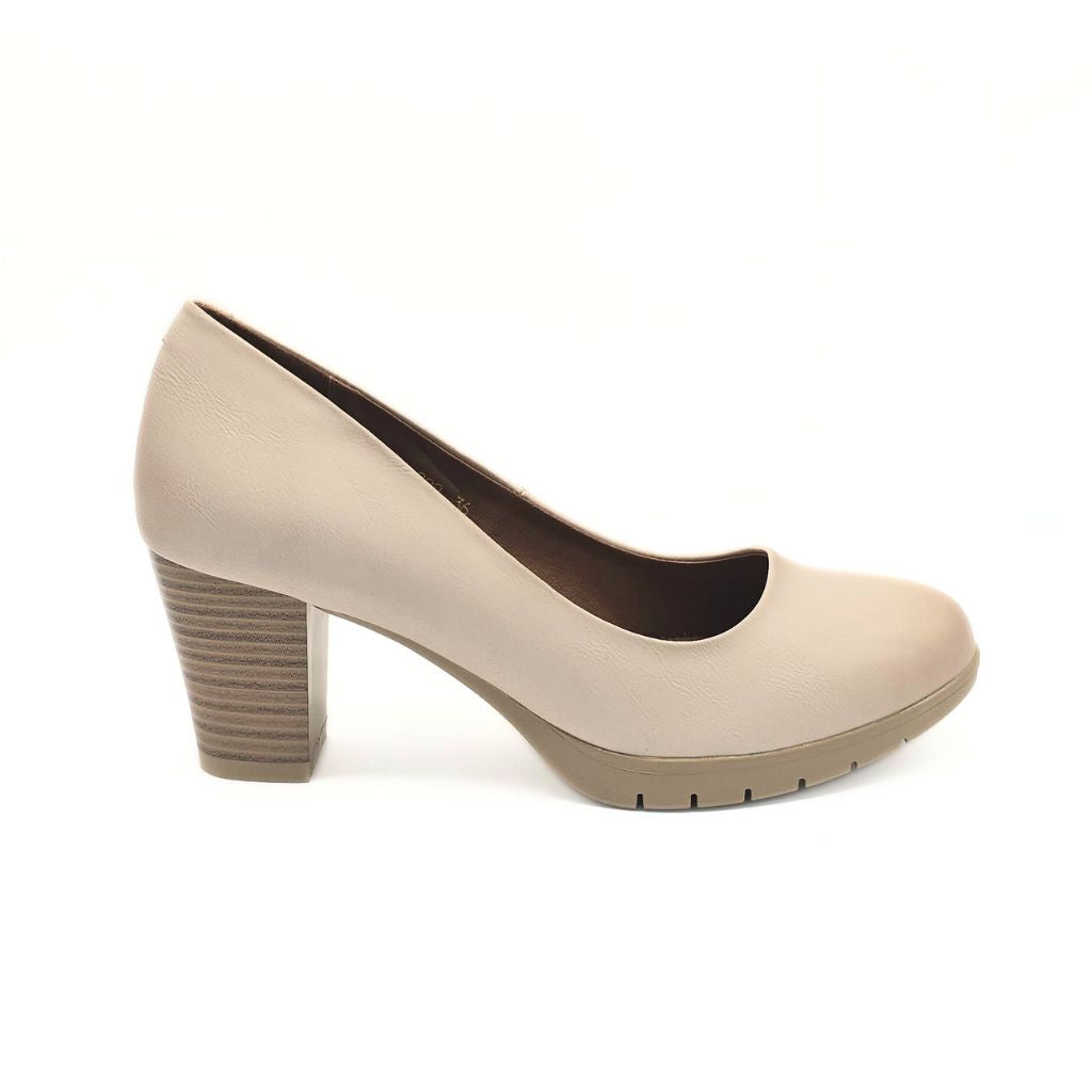 Zapato Salón de Tacón Beige