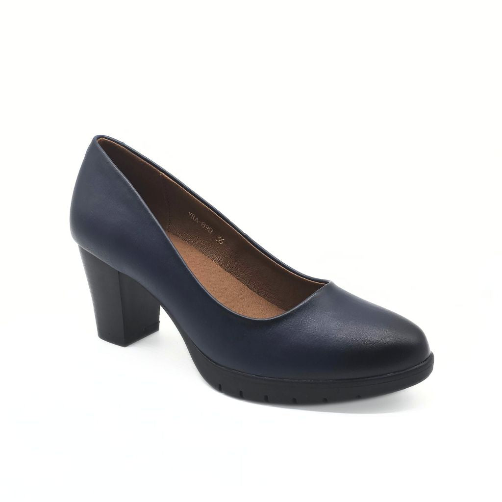 Zapato Salón de Tacón Marino