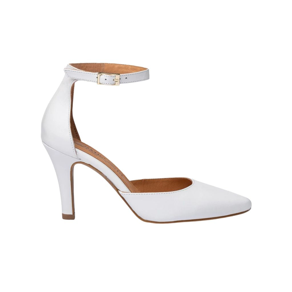 Zapato de Salón con pulsera de napa Blanco